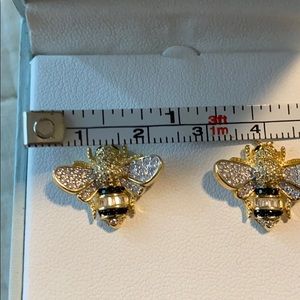 Rachel Zoe Sterling Silver Bee Earrings 